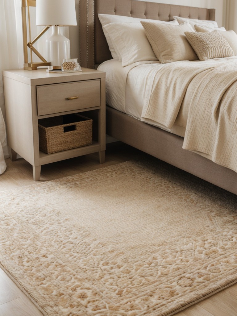 Cozy Up Your Bedroom with Beige Throw Rugs!