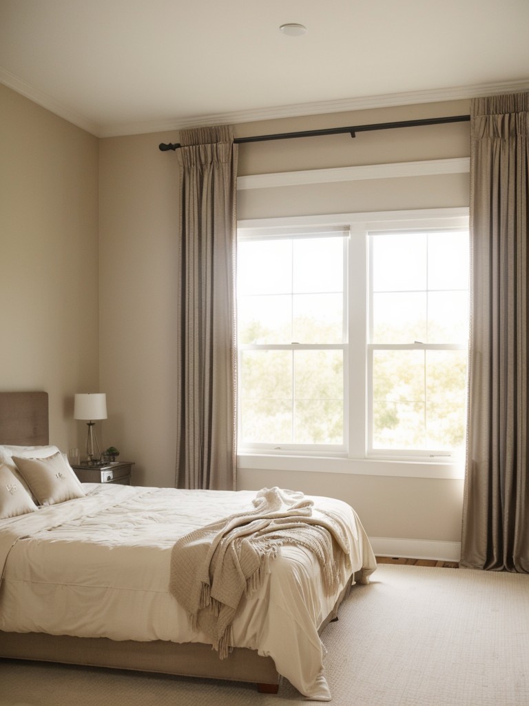 Revamp Your Bedroom with Elegant Beige Drapes