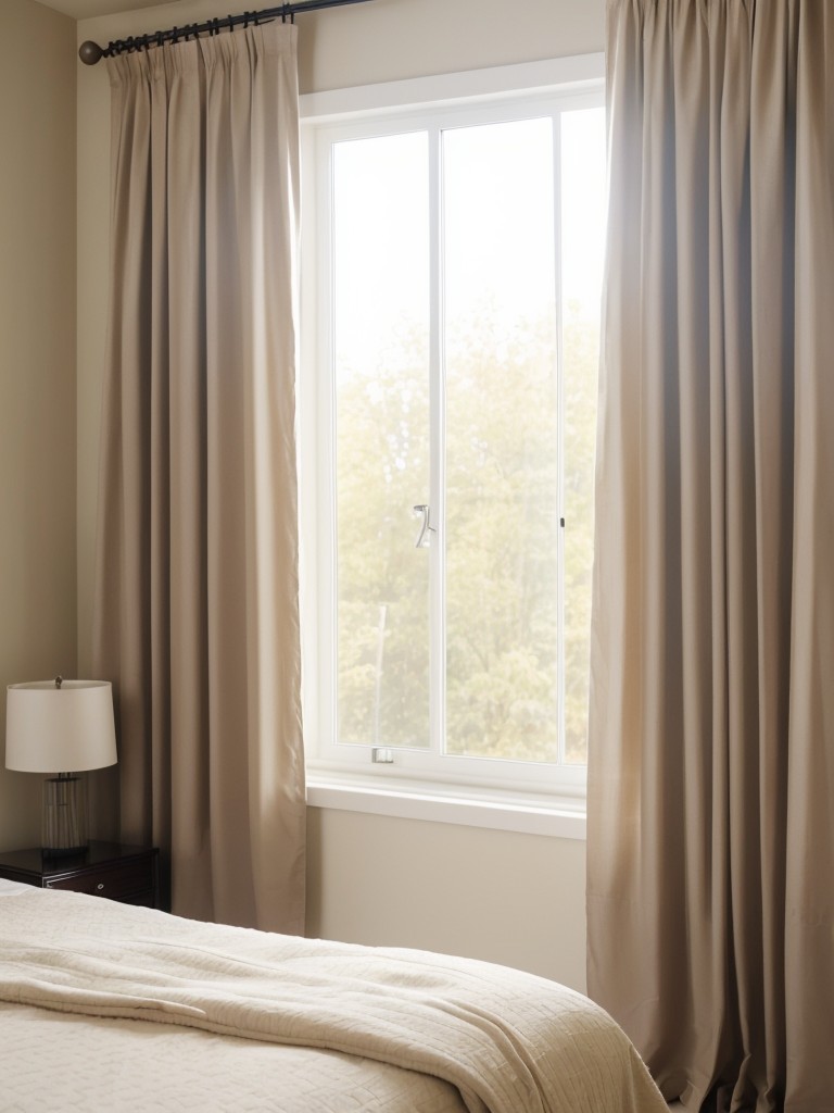 Elevate Your Bedroom with Stylish Beige Curtains!