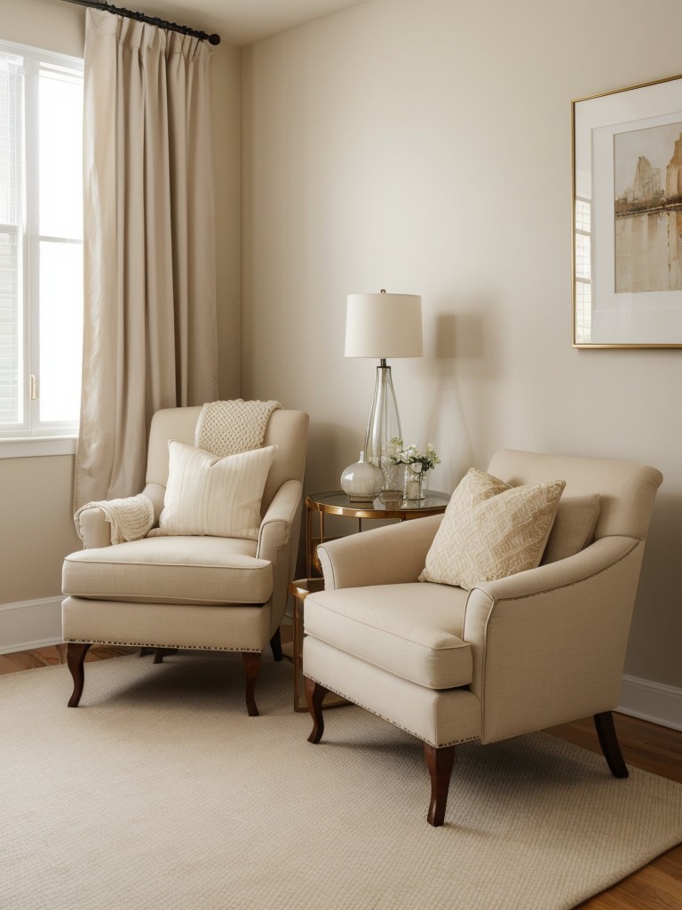 Chic Beige Bedroom: Add Colorful Accents!