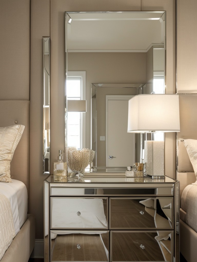 Glam up your beige bedroom with metallic accents for a calm oasis