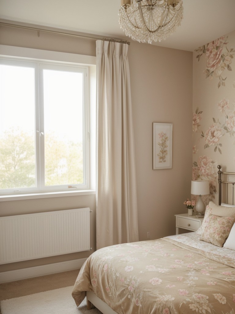 Create a Cozy Beige Bedroom with Soft Florals and Pastels