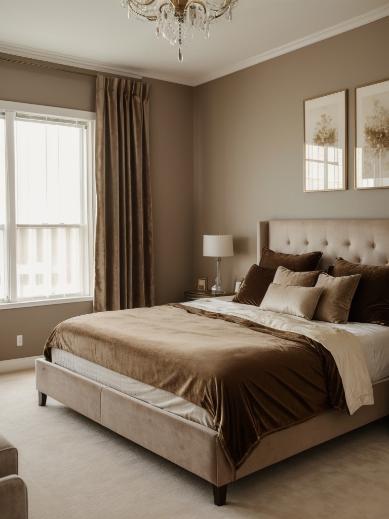 Elevate Your Bedroom with Luxurious Beige Velvet