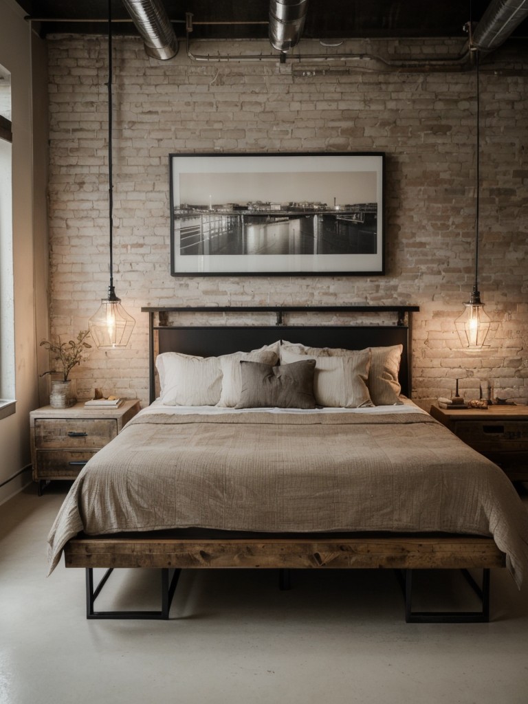 Modern Industrial Bedroom: Raw & Edgy Elements for an Urban Vibe