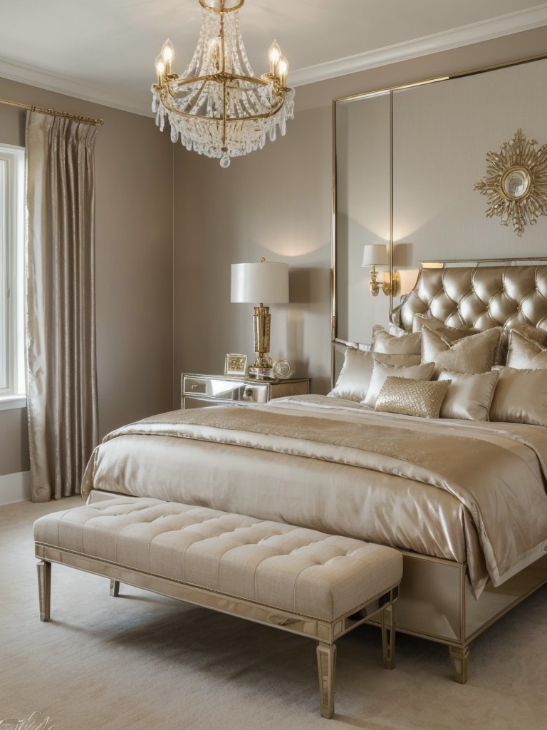 Glam up your bedroom with metallic accents for a luxurious retreat