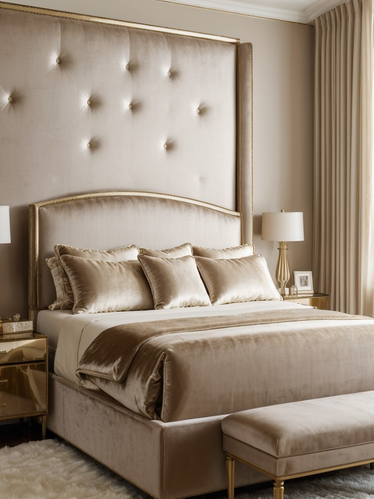 Luxurious Velvet Accents for a Dreamy Beige Bedroom