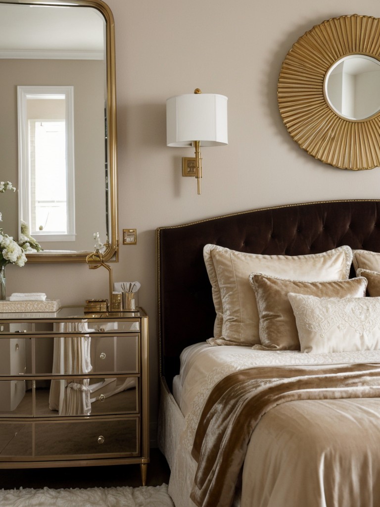 Chic Hollywood Glam Bedroom Retreat with Beige Inspirations