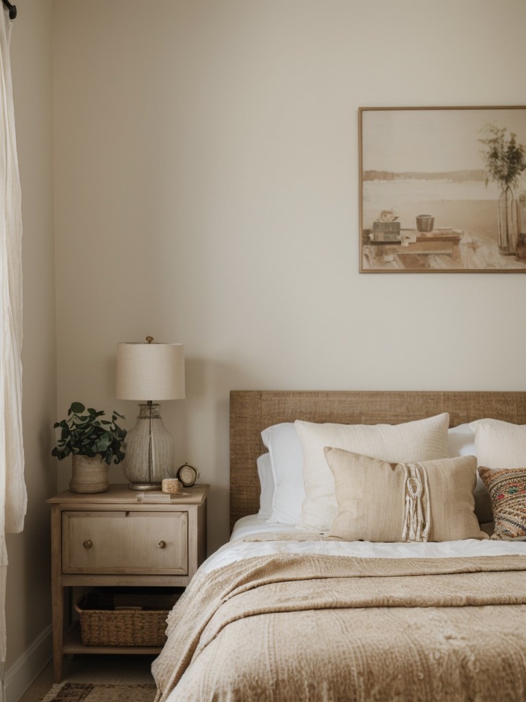 Cozy Boho Vibes: Transform Your Apartment with Beige Bedroom Decor!