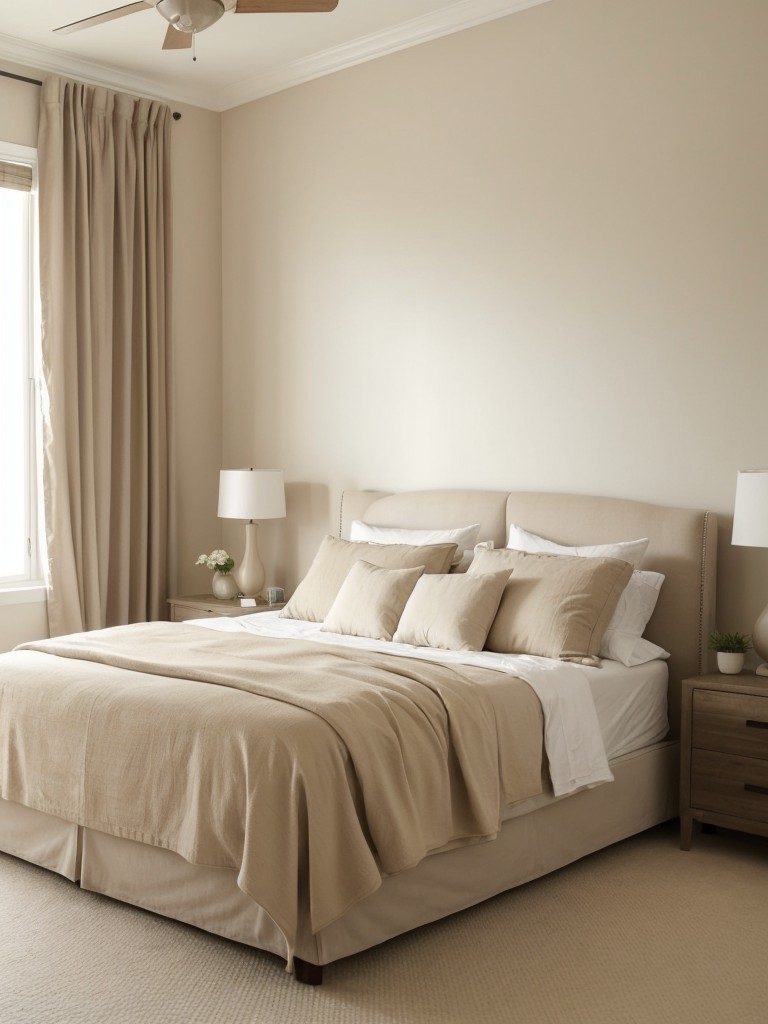 Beige Bedroom: Simple and Serene Apartment Decor