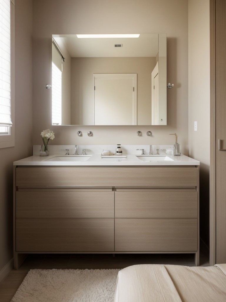 Chic Beige Bedroom: Elevate Your Space with a Modern Vanity