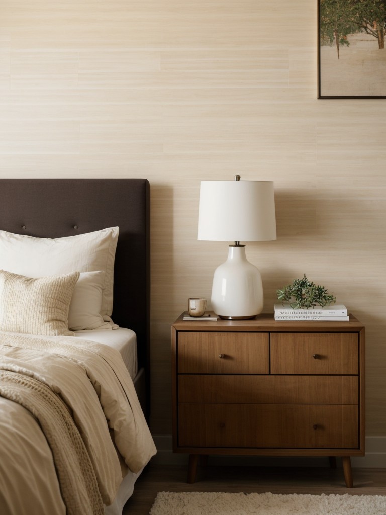 Beige Bedroom Decor: Embrace Simplicity & Make a Statement with a Bold Accent Wall