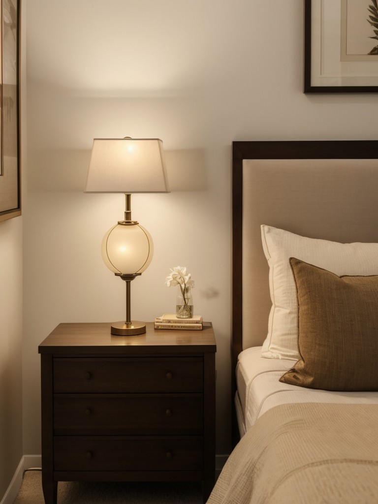 Cozy Beige Bedroom: Illuminate Your Space with Ambience