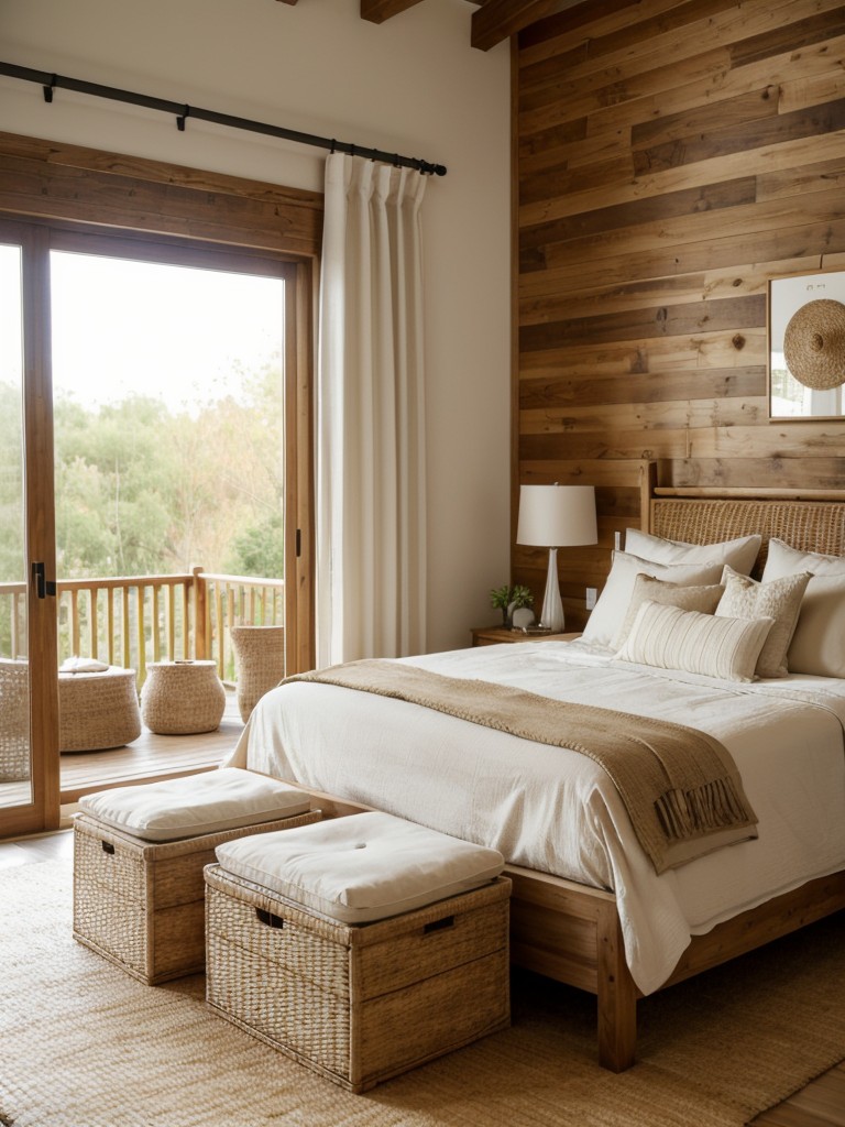 Cozy and Chic Beige Bedroom Decor. Embrace natural materials for a warm and inviting vibe!