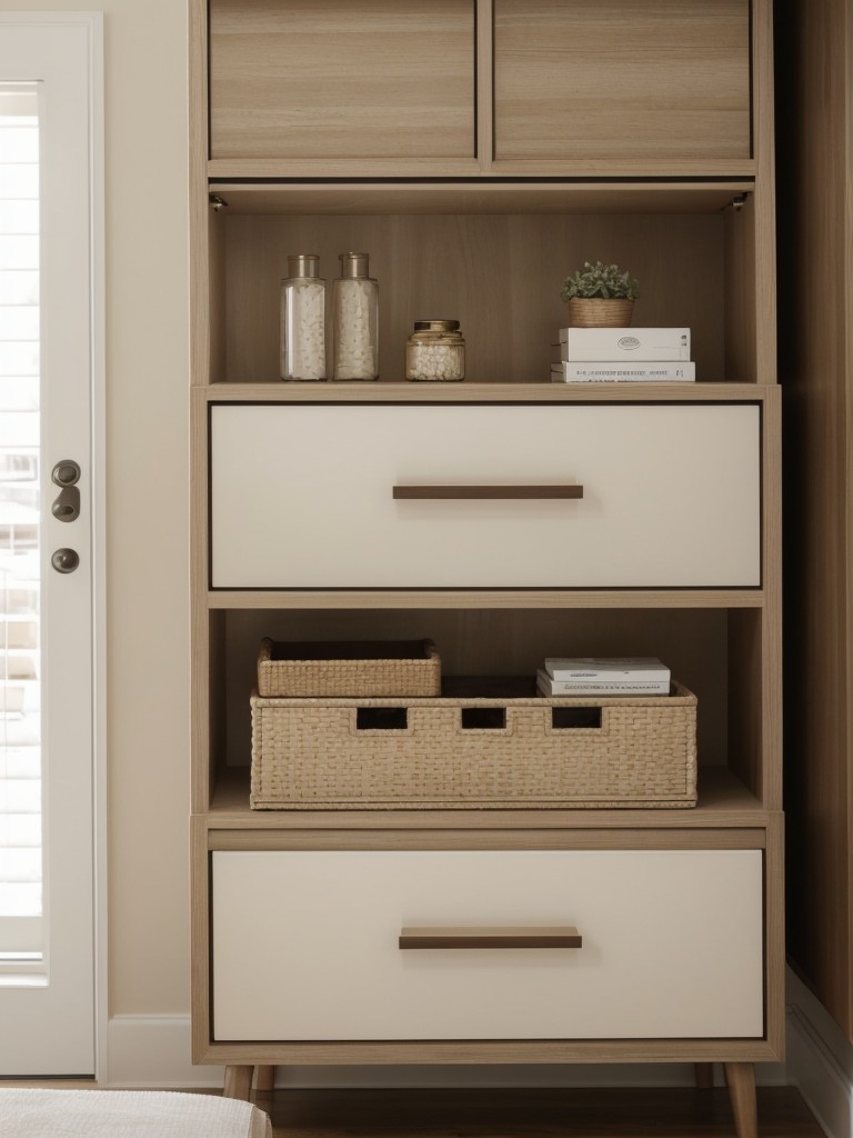 Elegant Beige Bedroom Decor: Organization and Style in Your Apartment.