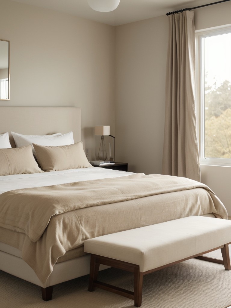 Beige Elegance: Elevate Your Bedroom with Minimalist Charm!