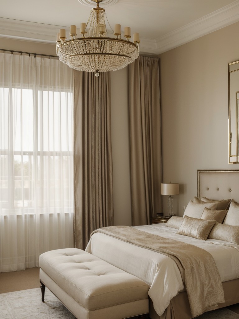 Timeless Beige Elegance: Elevate Your Bedroom with Dramatic Touches!