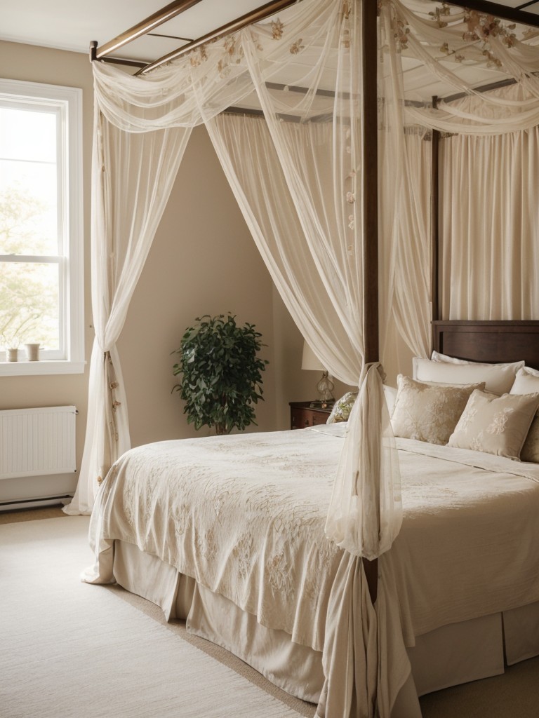 Romantic Retreat: Transform your bedroom with a dreamy canopy bed!