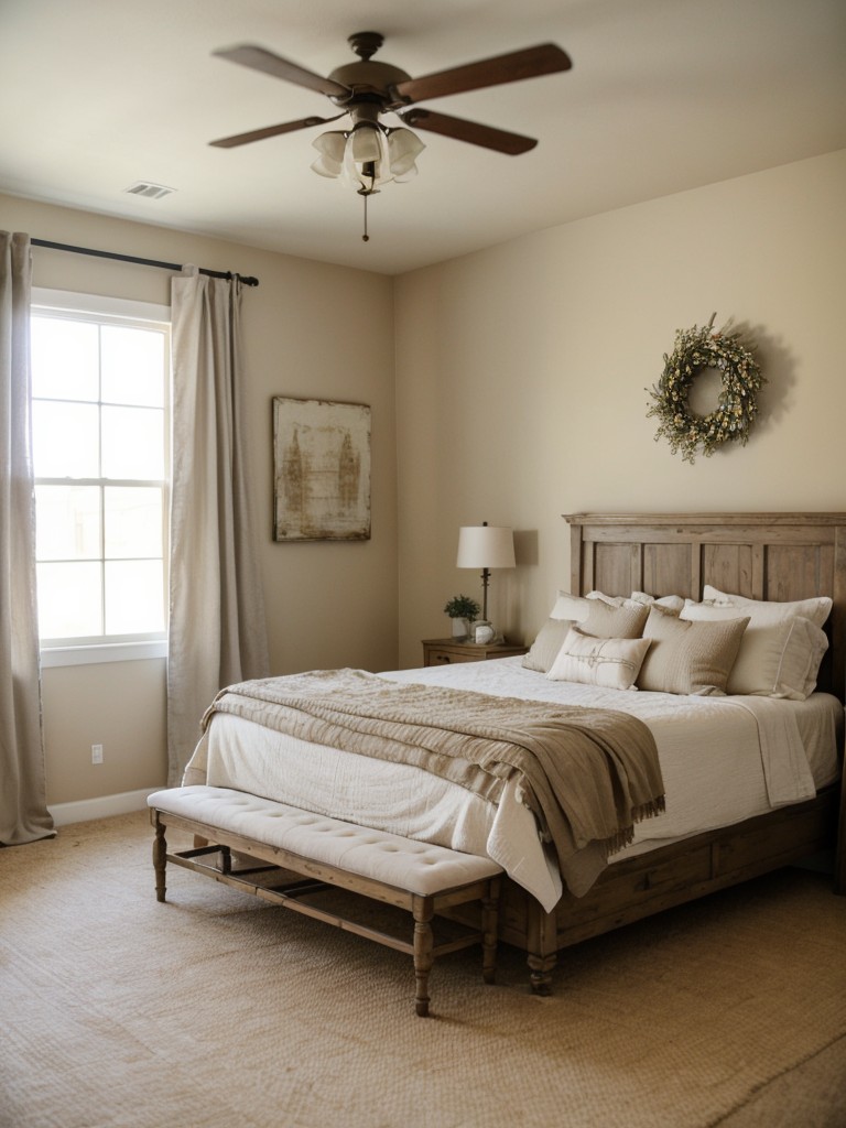 Farmhouse Bliss: Transform Your Bedroom with Beige Magic!