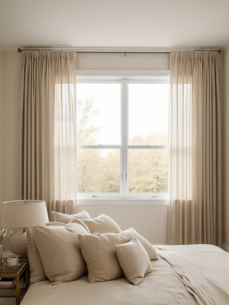 Chic Apartment Bedroom with Luxe Beige Decor