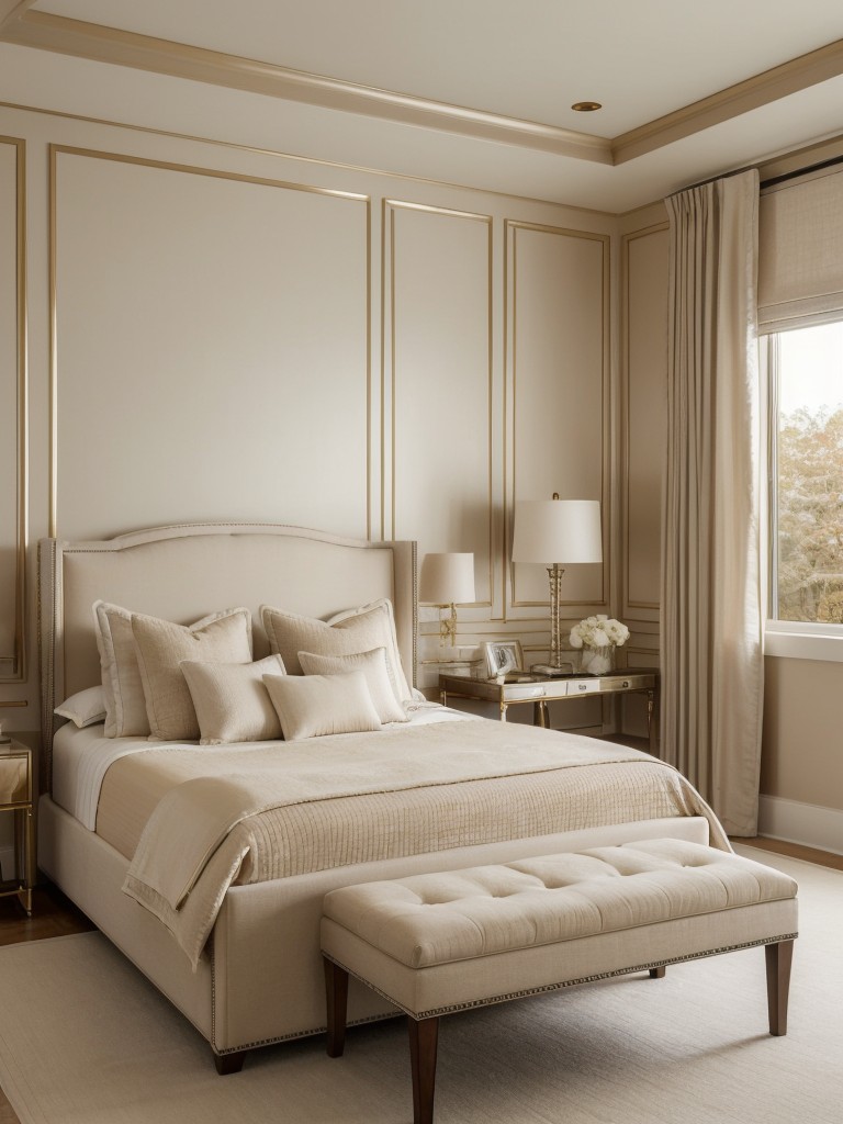 Chic and Cozy Apartment Bedroom Ideas: Luxurious Beige Decor