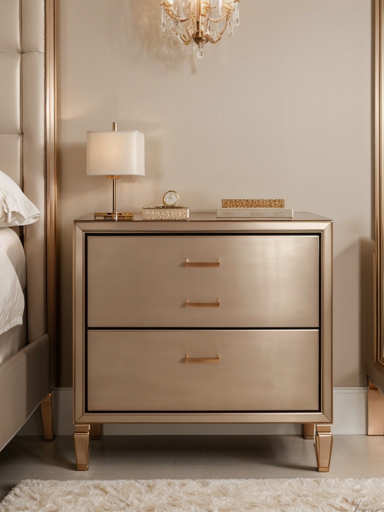 Chic Metallic Accents for a Luxurious Beige Bedroom