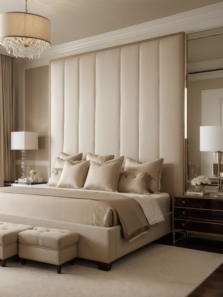 Chic Beige Bedroom Inspiration: Elevate Your Space with a Tufted Headboard