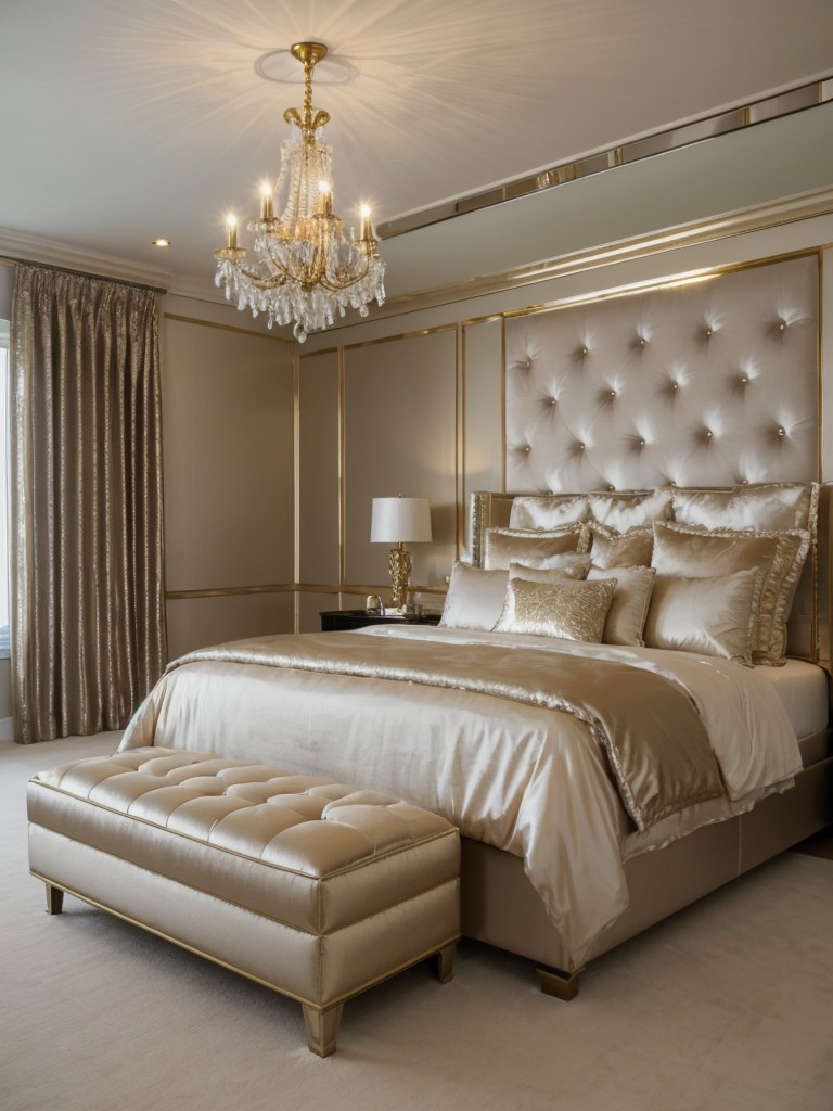 Metallic Magic: Elevate Your Bedroom with Glamorous Accents!