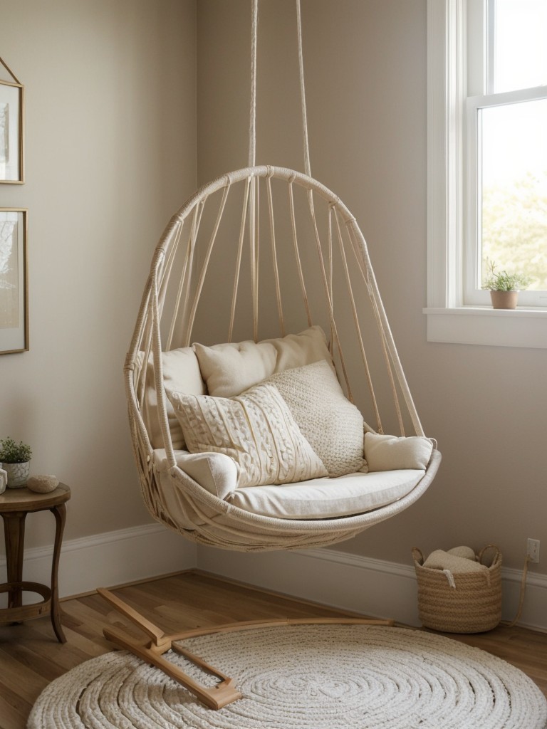 Swing into Serenity: Cozy Bedroom Ideas with a Hanging Chair!