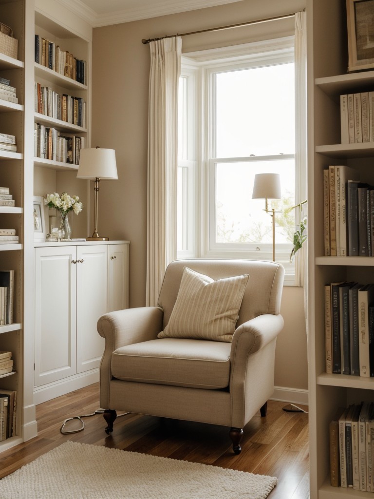 Cozy Apartment Vibes: Create the Perfect Reading Nook in Your Beige Bedroom