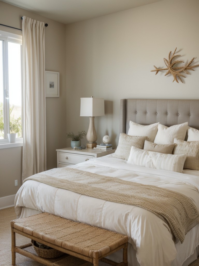 Beachy Beige Apartment: Coastal-Inspired Bedroom Décor