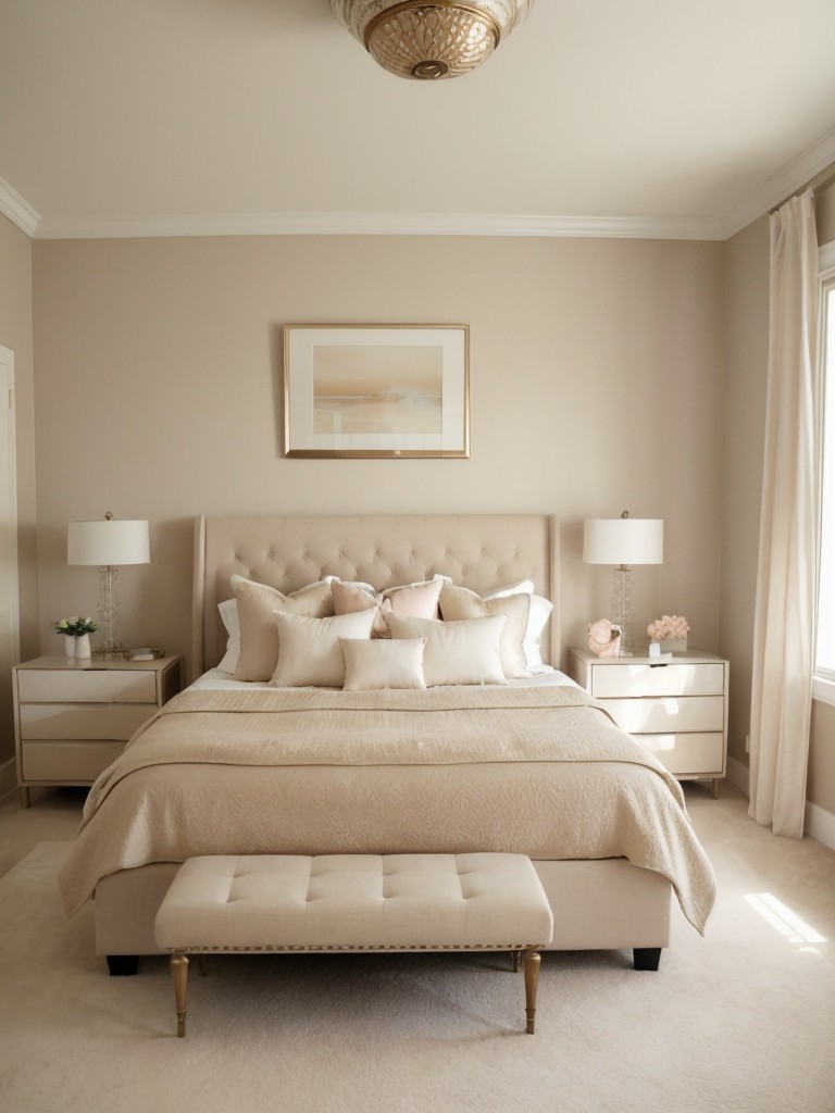 Soft Pastels and Beige: Create a Chic Apartment Bedroom!