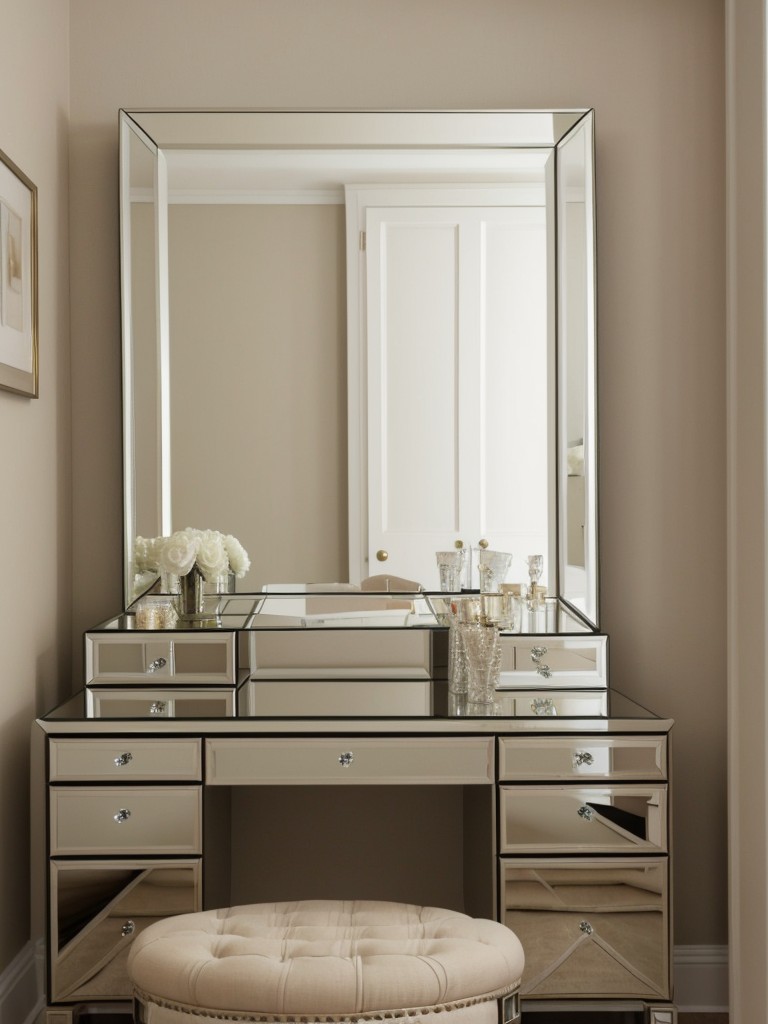 Mirrored Furniture: Add Glamour to Your Beige Bedroom!