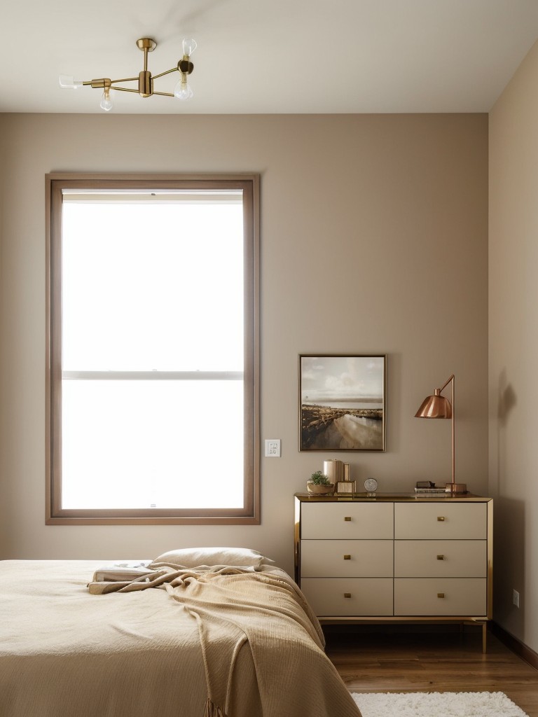 Chic Beige Bedroom: Add Sophistication with Metallic Accents