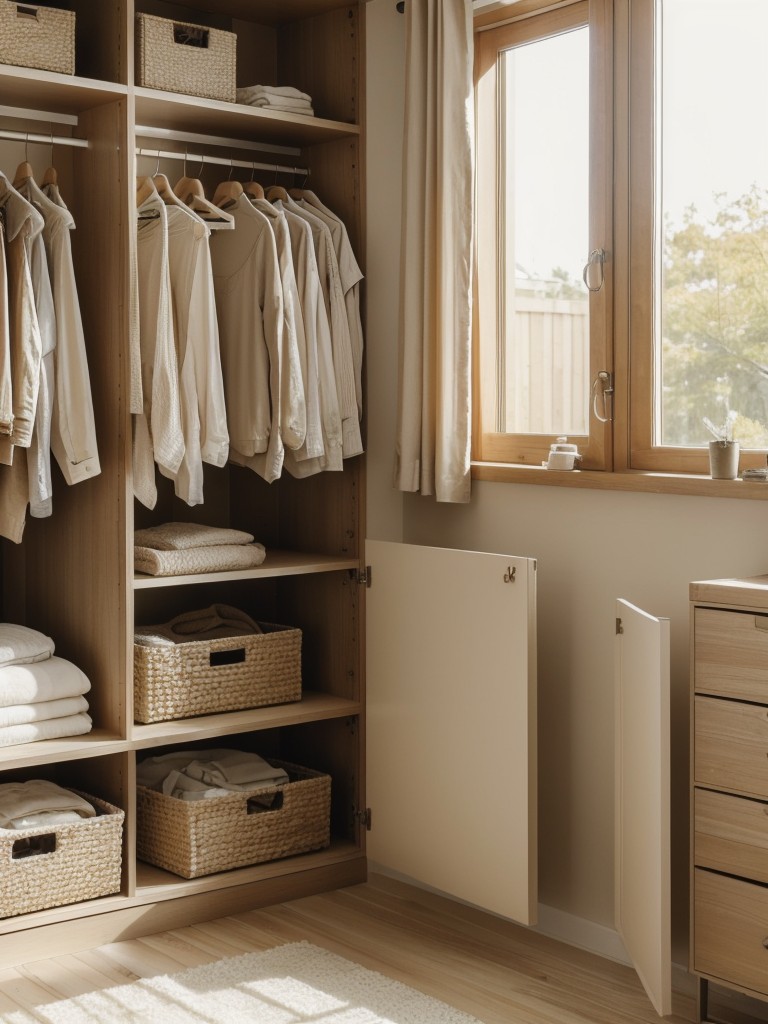 Serene Beige Bedroom: Organized and Calming Spaces