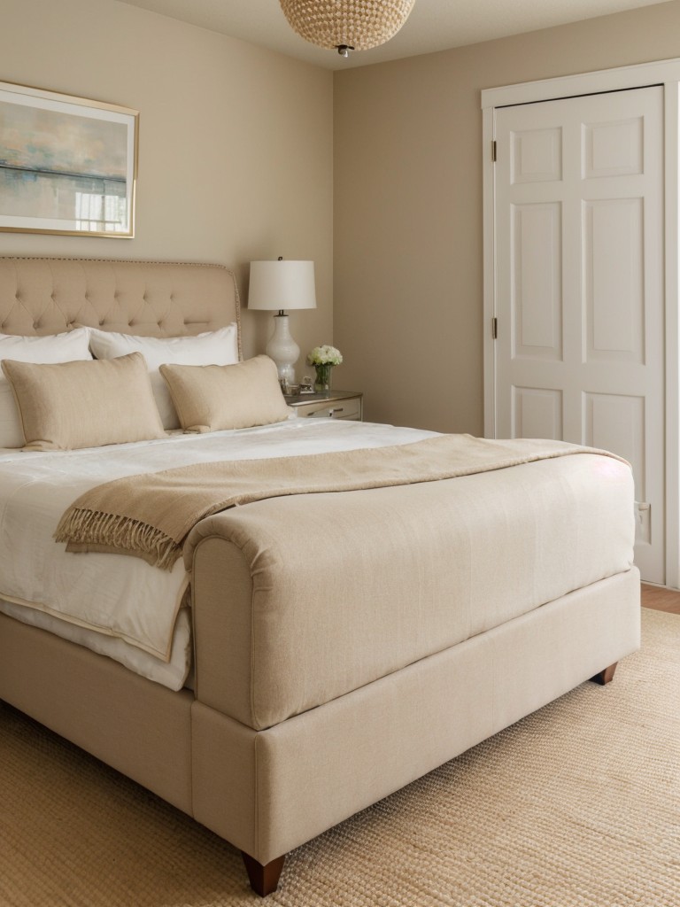 Beige Bedroom: Timeless Decor with a Pop of Color!