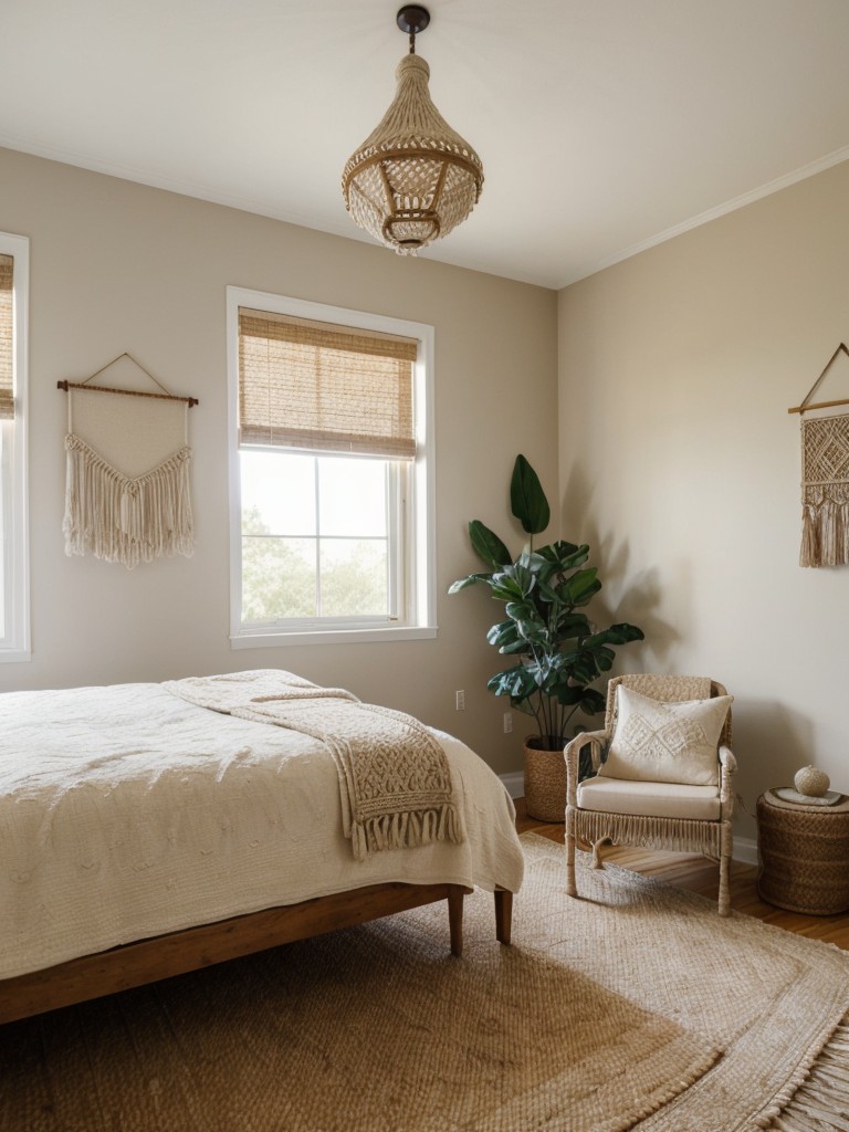 Boho Beige Bedroom: Timelessly Chic Apartment Retreat