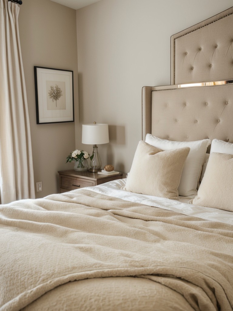 Cozy Apartment Vibes: Beige Bedroom Inspiration.