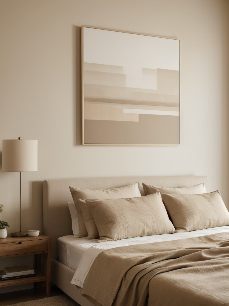 Create a Beige Zen Bedroom with Calming Artwork