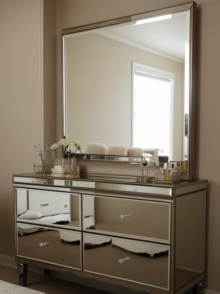 Glam Up Your Bedroom with Mirrored Furniture for Space and Style