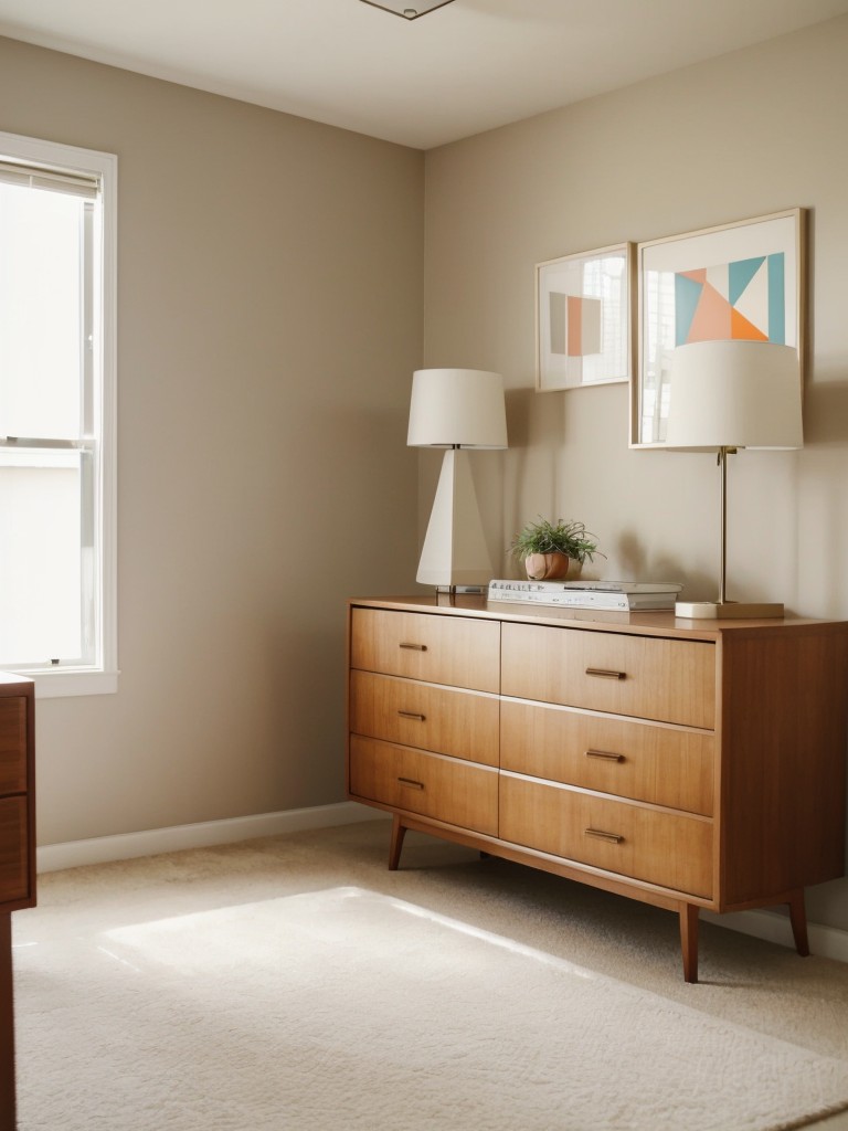 Mid-Century Vibes: Retro Beige Bedroom Decor