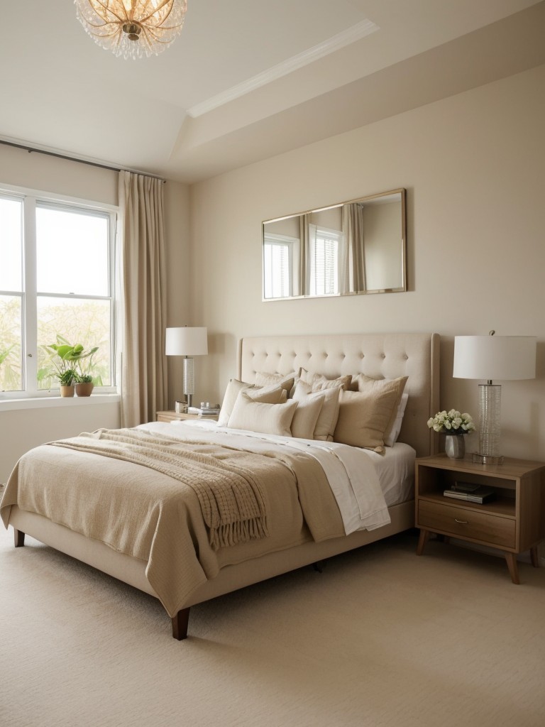 Nature-inspired sophistication for your beige bedroom.