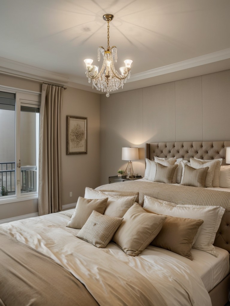 Chic Beige Bedroom Decor: Elevate Your Apartment with Glamorous Touches!