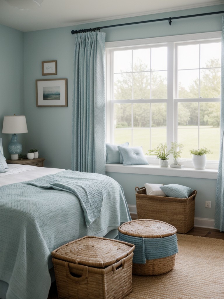 Serene Apartment Retreat: Blue Bedroom Inspiration