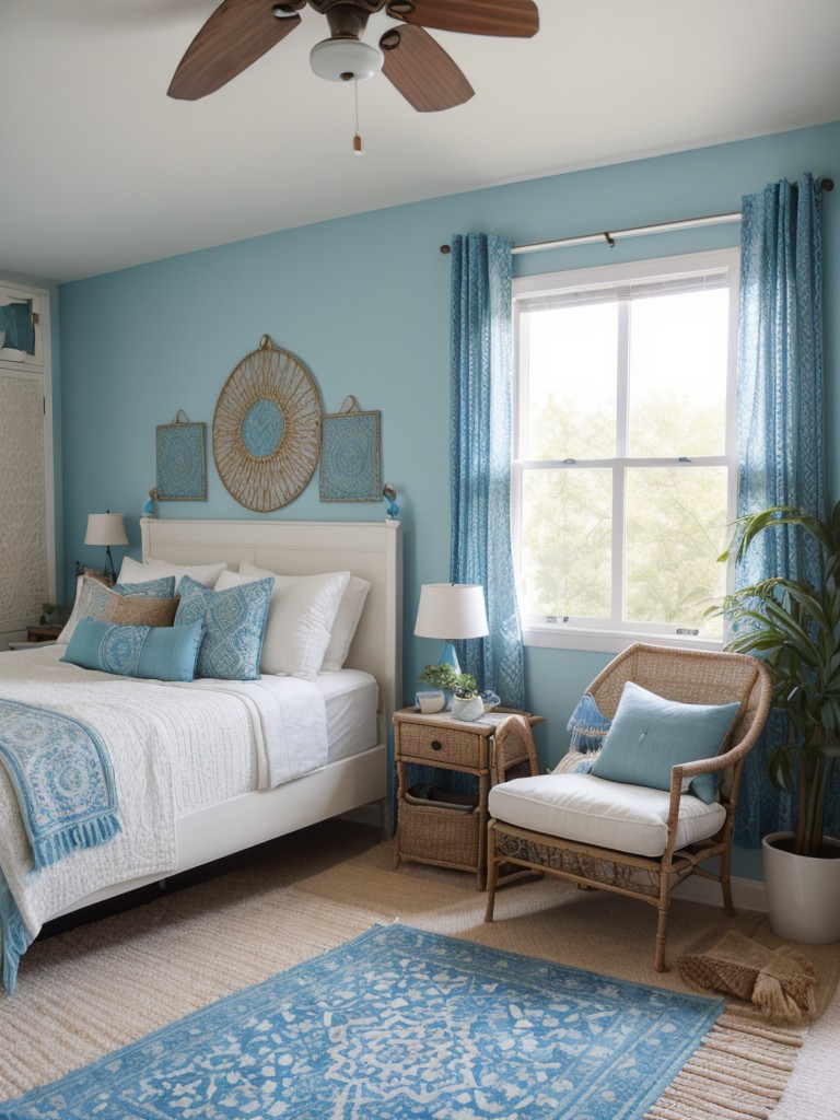 Boho Bliss: Create a Tranquil Oasis in Your Apartment with Dreamy Blue Bedroom Ideas