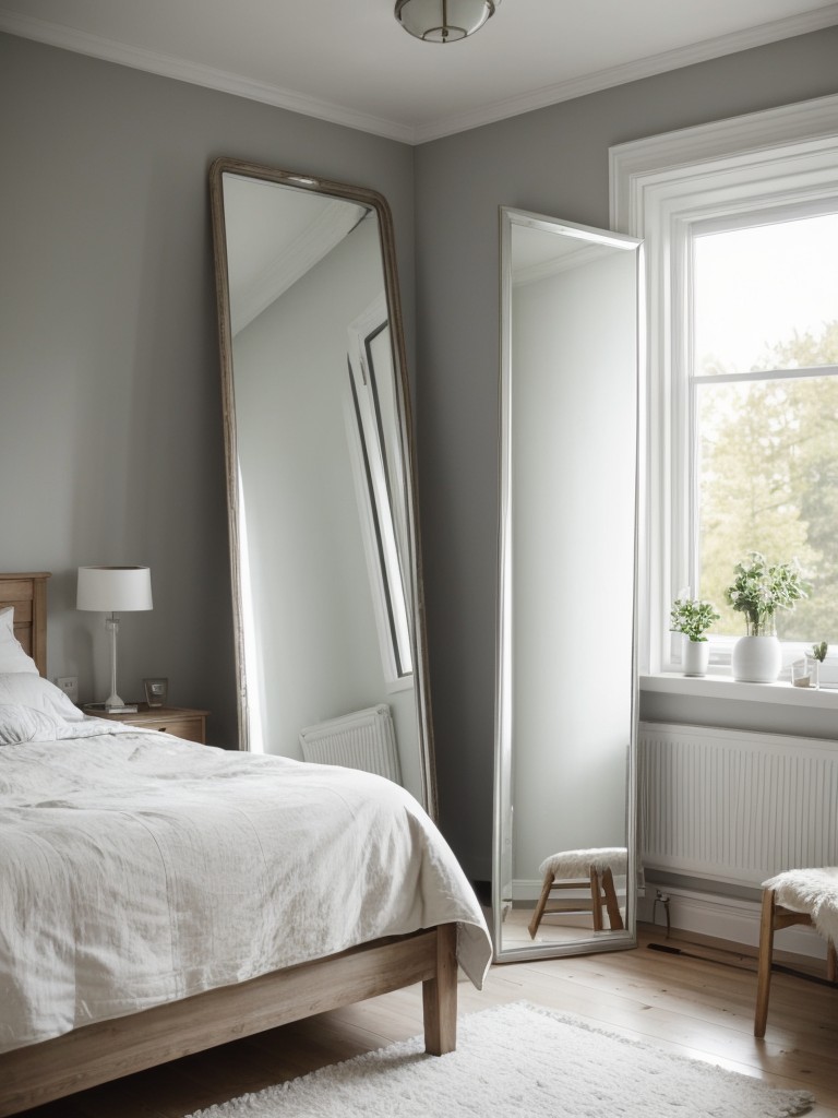 Timeless Scandinavian Bedroom: Expand Space with Mirrors!