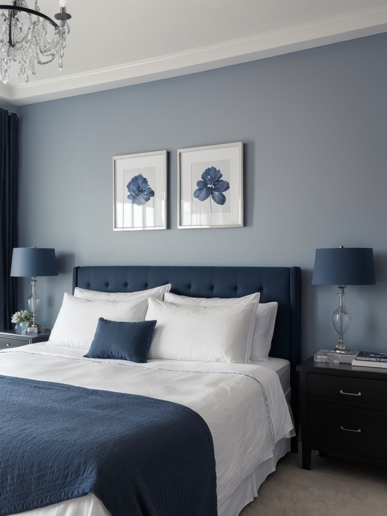 Timeless serenity: Blue and black-white decor for your apartment