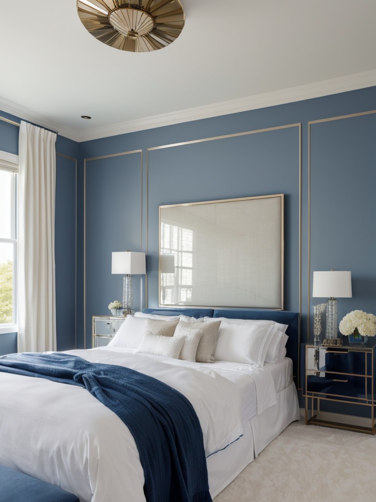 Serene Apartment Vibes: Blue Bedroom Design for a Luxe Retreat!