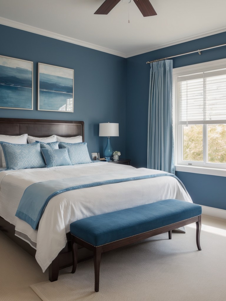 Blue Bedroom Bliss: A Serene Hideaway for Tranquility