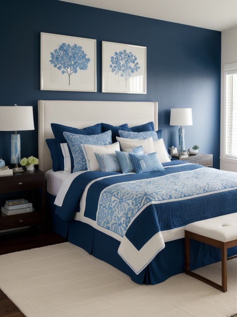 Creative Blue Bedroom Decor for an Artistic and Serene Space