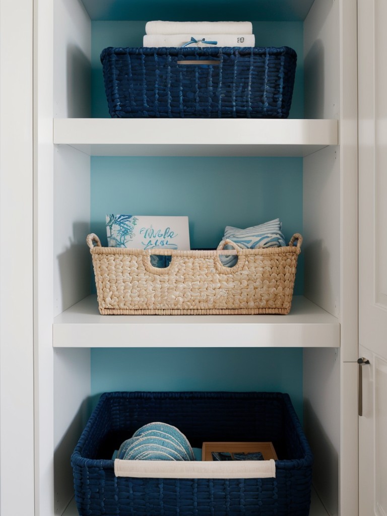 Organize and Style Your Apartment with Coastal-Inspired Blue Decor